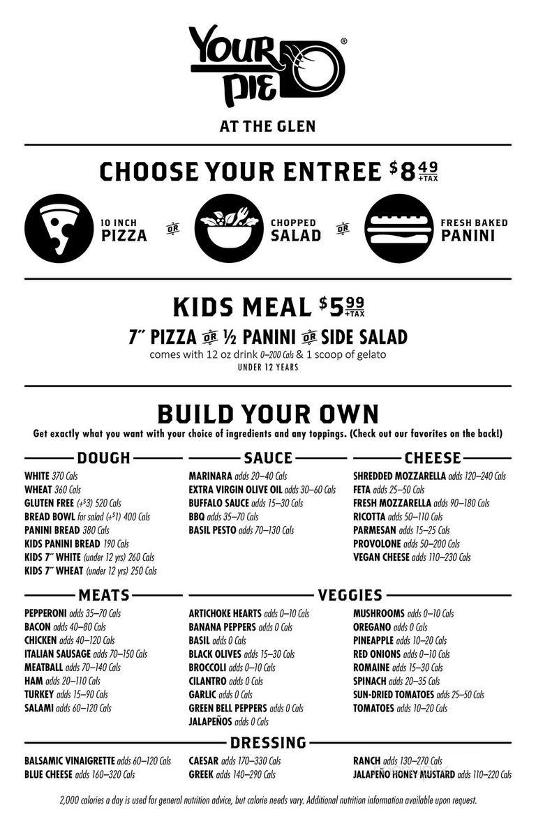 Your Pie Chicago - Glenview, IL menu_pic