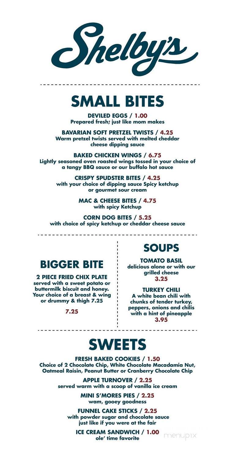 Shelby's - Waukegan, IL menu_pic