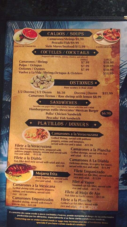 Mariscos El Amigo 3 - Bensenville, IL menu_pic