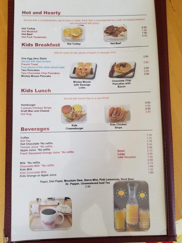 Grandma's Pancake House - Minooka, IL menu_pic