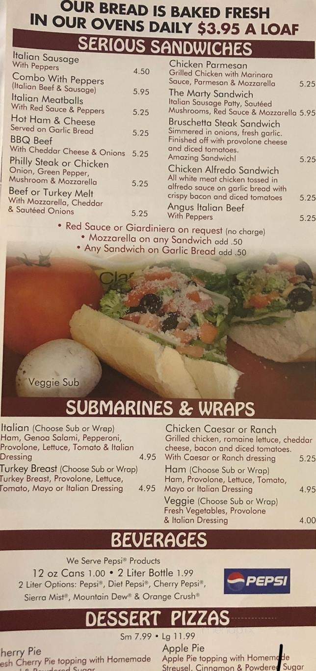 Sicilian Joe's Pizza - Monee, IL menu_pic