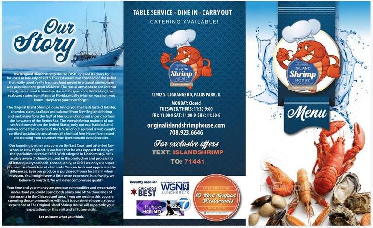 The Original Island Shrimp House - Palos Park, IL menu_pic