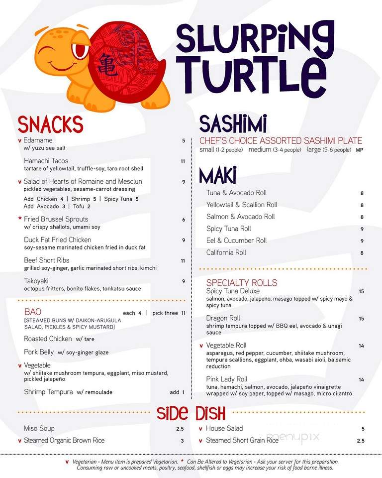 Slurping Turtle - Chicago, IL menu_pic