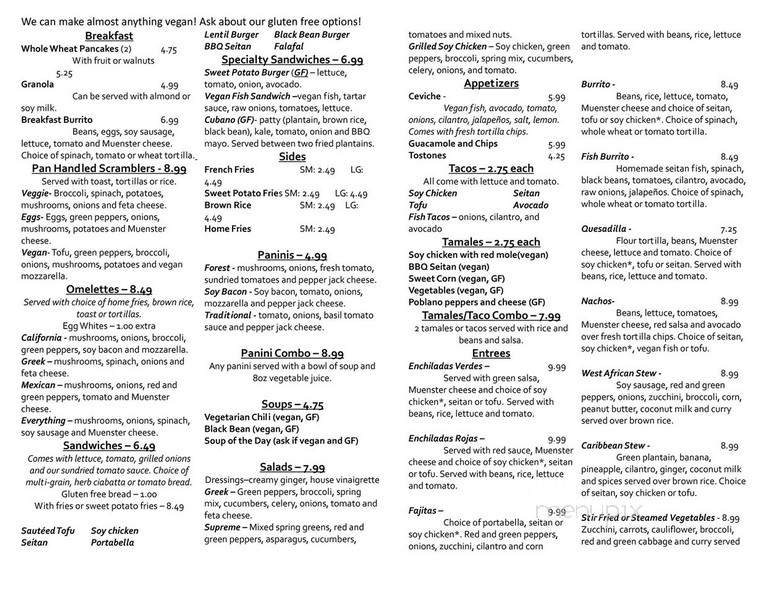 Vegetarian Express - Chicago, IL menu_pic