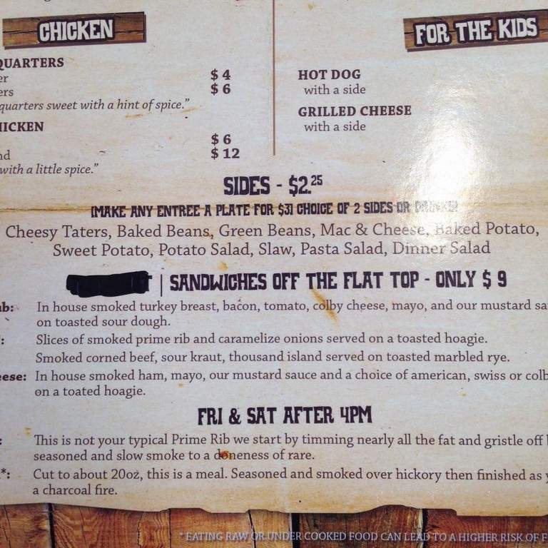 Big Sticky's BBQ - Troy, MO menu_pic
