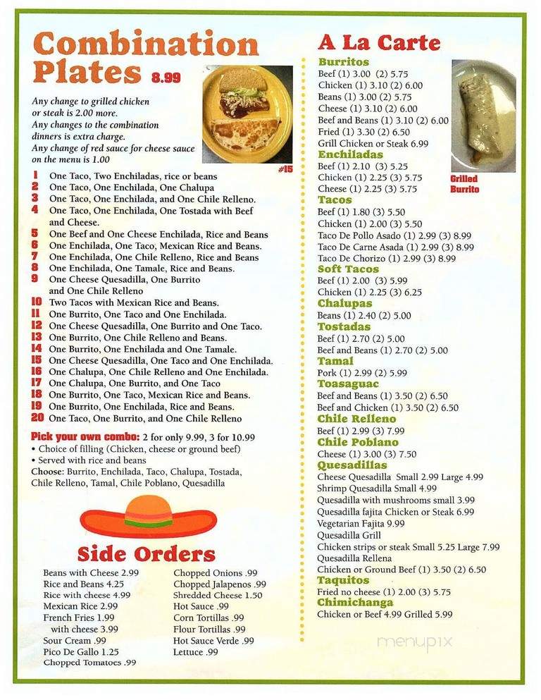 Mi Casita - Gillespie, IL menu_pic