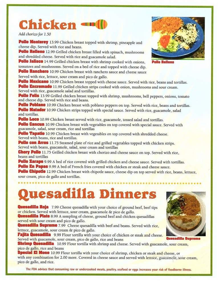Mi Casita - Gillespie, IL menu_pic