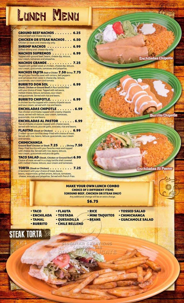 Don Sol - Marion, IL menu_pic