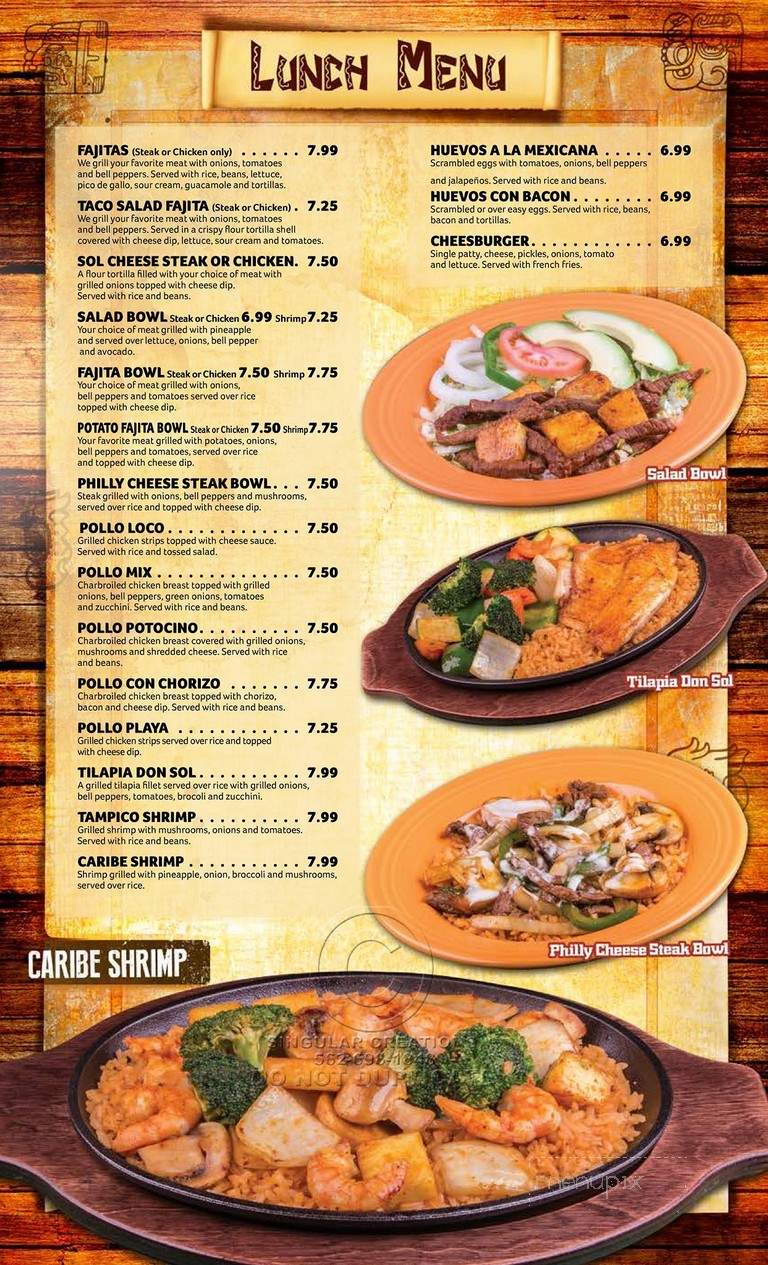 Don Sol - Marion, IL menu_pic