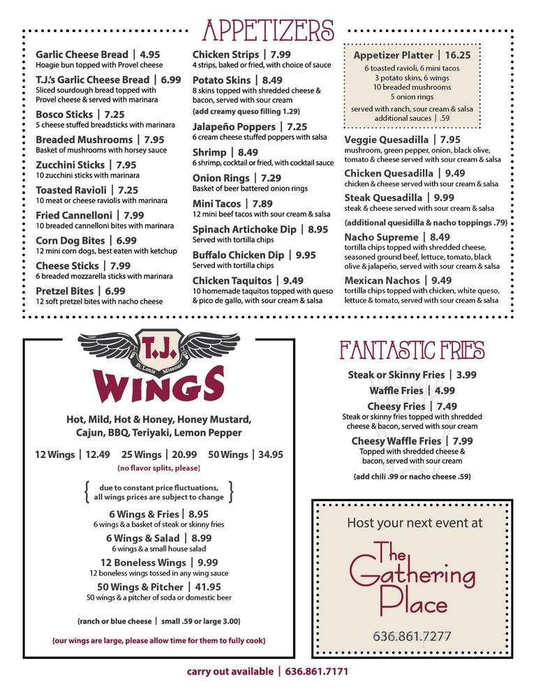 Tj's Wings - Valley Park, MO menu_pic