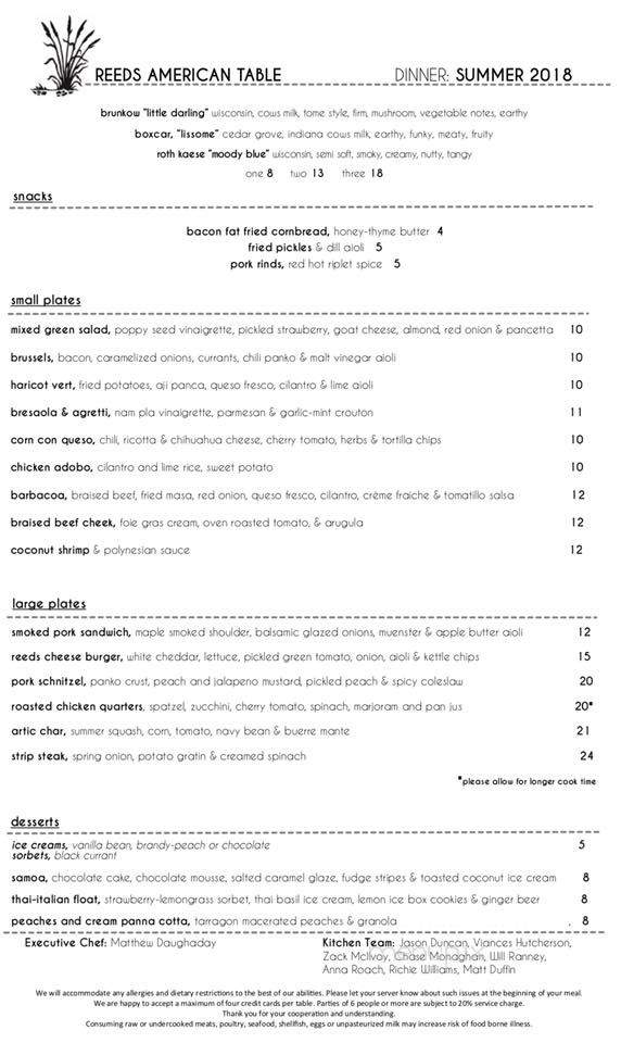 Reeds American Table - Maplewood, MO menu_pic