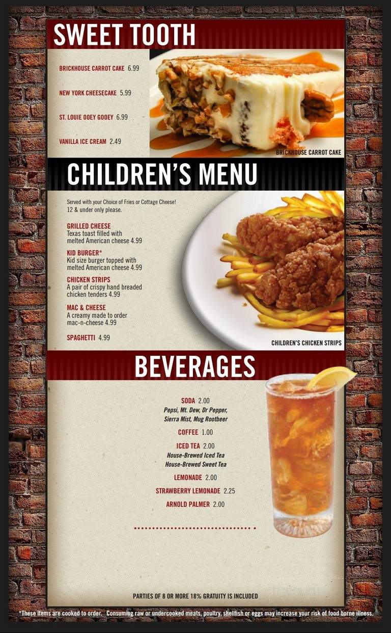 Brickhouse Bar and Grill - Brookfield, MO menu_pic