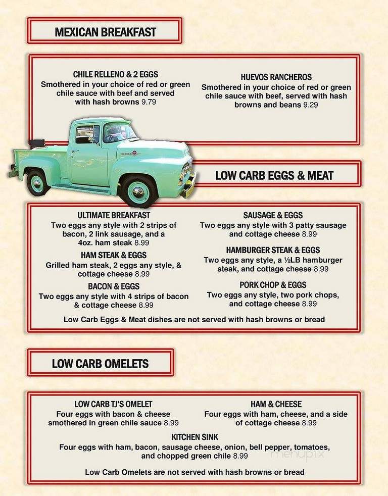 TJ'S Diner - Farmington, MO menu_pic