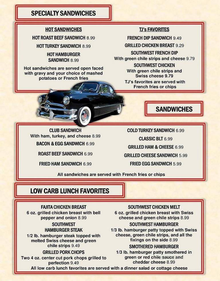 TJ'S Diner - Farmington, MO menu_pic