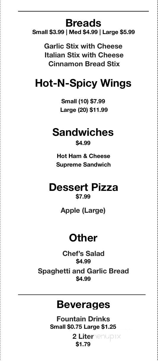 Papa G's Pizza Express - Miami, OK menu_pic