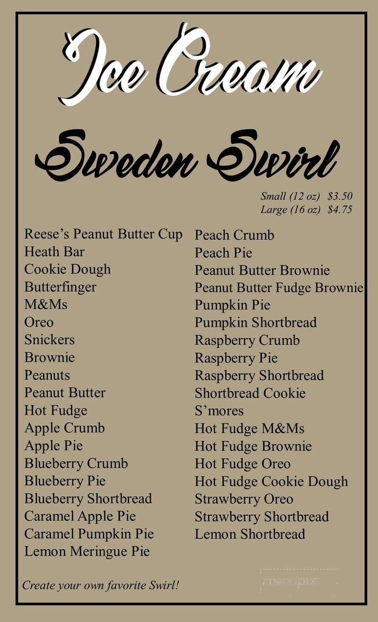 Sweden Cream - Mankato, KS menu_pic