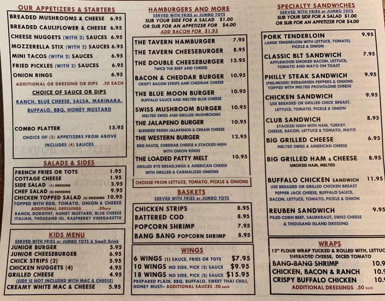 Todd's Tavern and Cafe - Cedar Bluffs, NE menu_pic