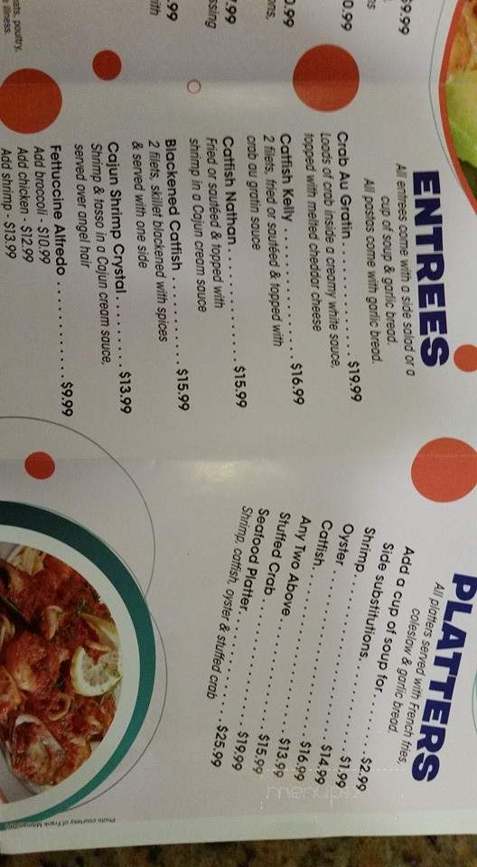 The Stuffed Crab - Metairie, LA menu_pic
