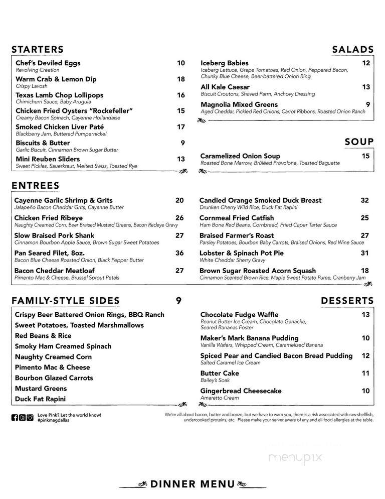 Pink Magnolia - Dallas, TX menu_pic