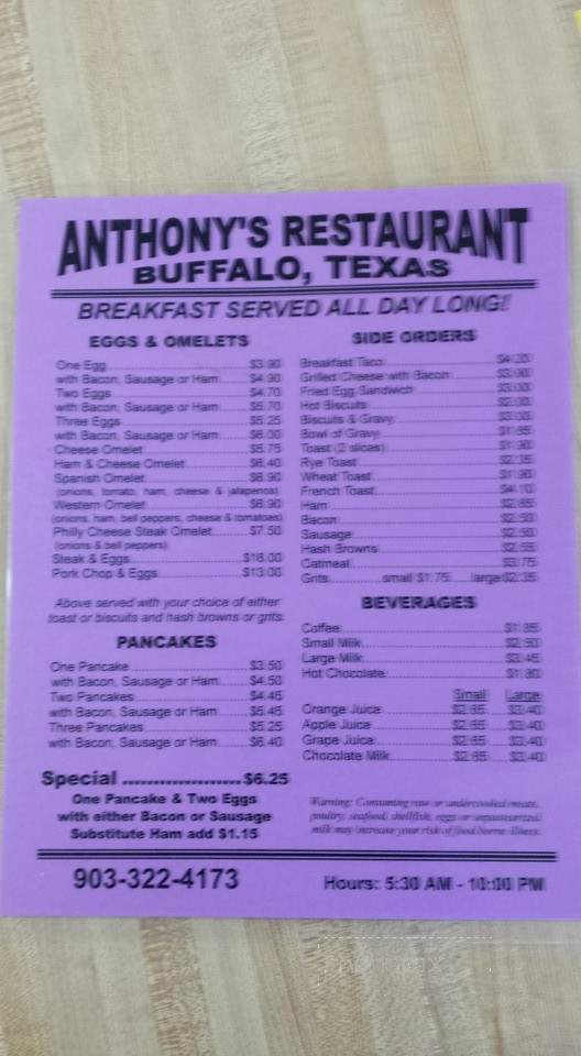 Anthony's - Jewett, TX