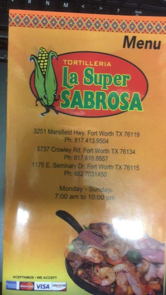 Tortilleria La Super Sabrosa - Forest Hill, TX menu_pic