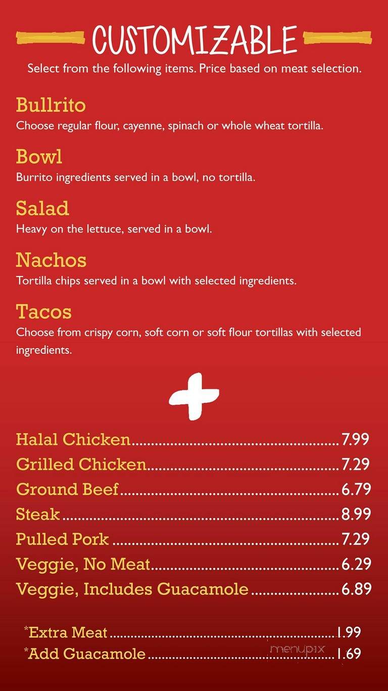 Bullritos - Houston, TX menu_pic