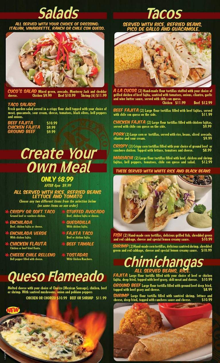 Los Cucos Mexican Cafe - Humble, TX menu_pic