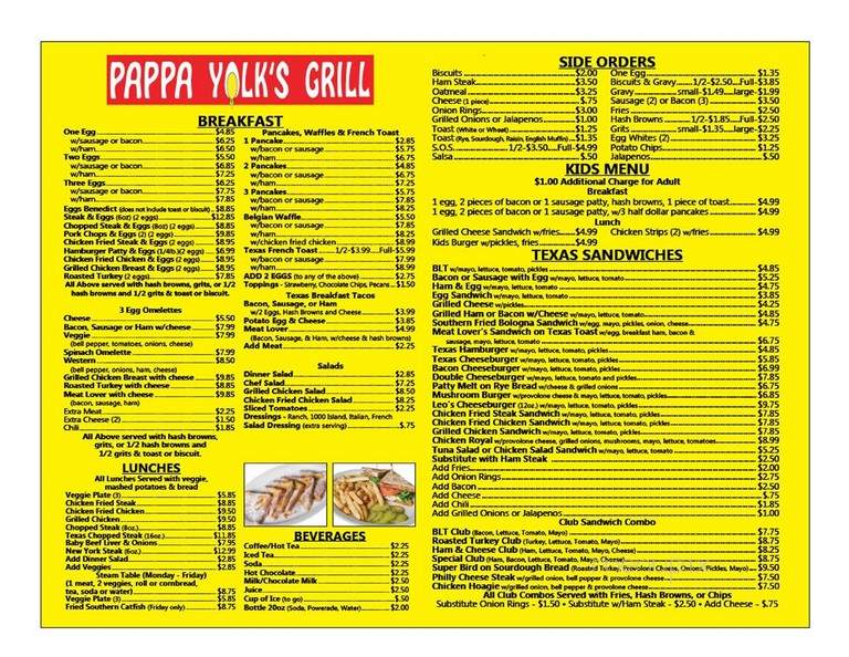 Pappa's Broken Yolk Grill - Pasadena, TX