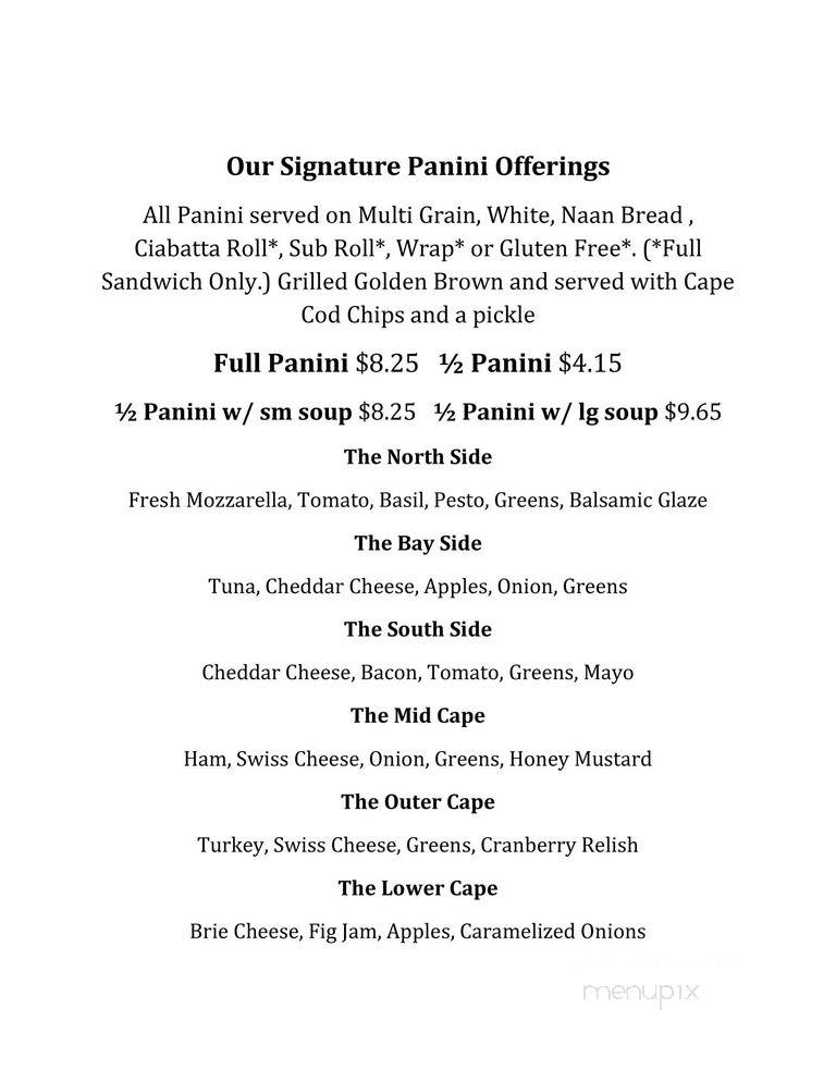 Cape Cod Creamery - Hyannis, MA menu_pic