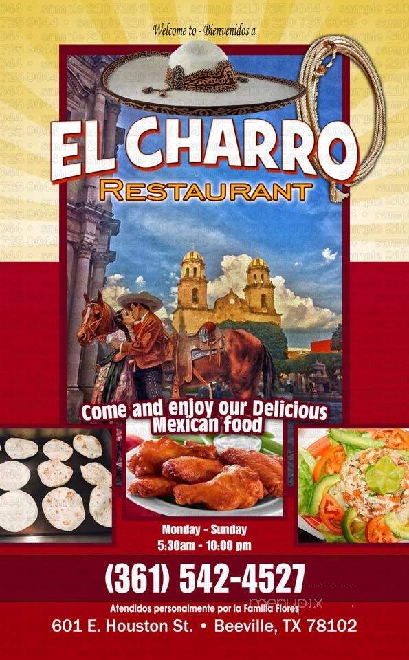 El Charros Restaurant - Beeville, TX menu_pic