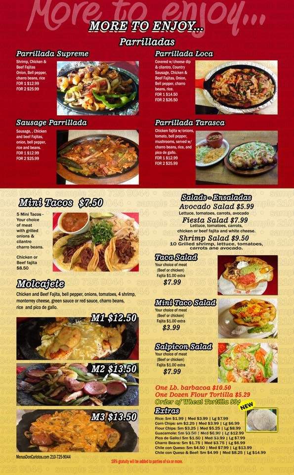 El Charros Restaurant - Beeville, TX menu_pic
