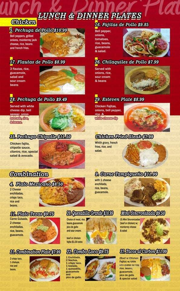 El Charros Restaurant - Beeville, TX menu_pic