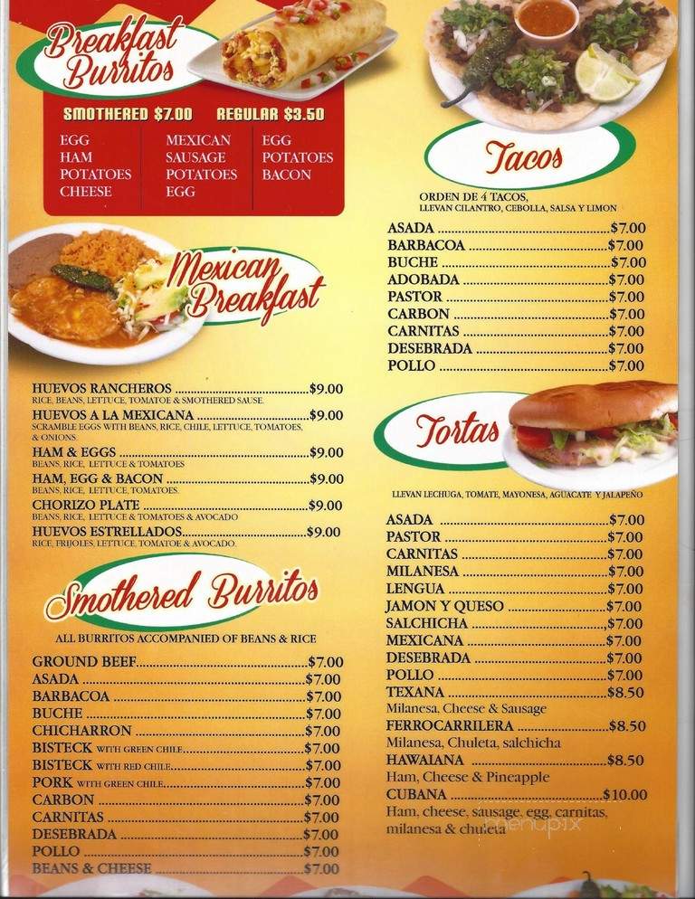 Los Mesones - Denver, CO menu_pic