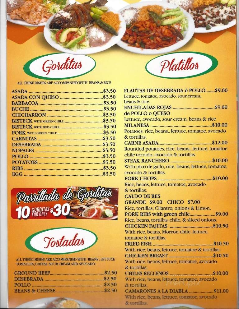 Los Mesones - Denver, CO menu_pic