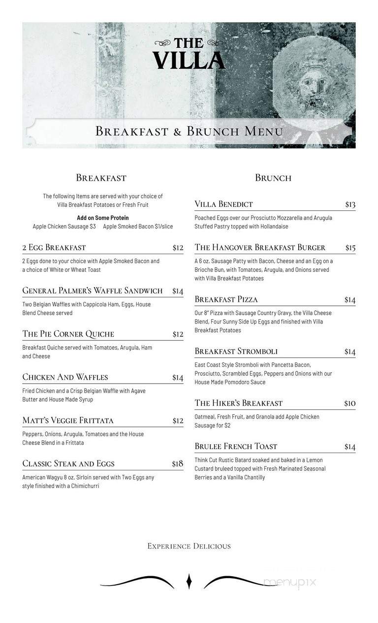 The Villa Palmer Lake - Palmer Lake, CO menu_pic