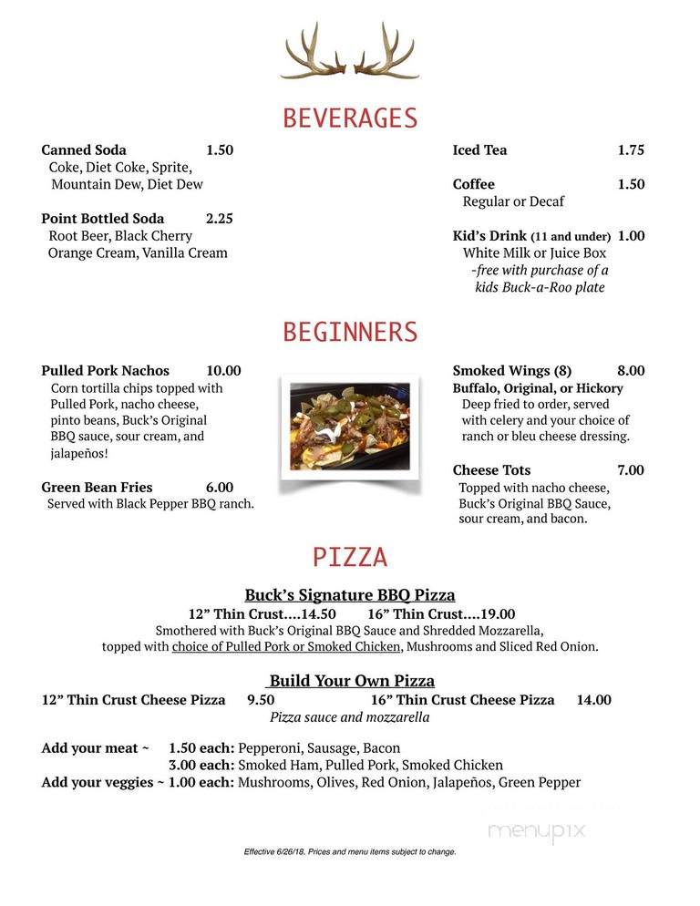 Buck's BBQ & Grill - Lakewood, CO menu_pic
