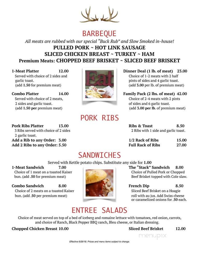 Buck's BBQ & Grill - Lakewood, CO menu_pic