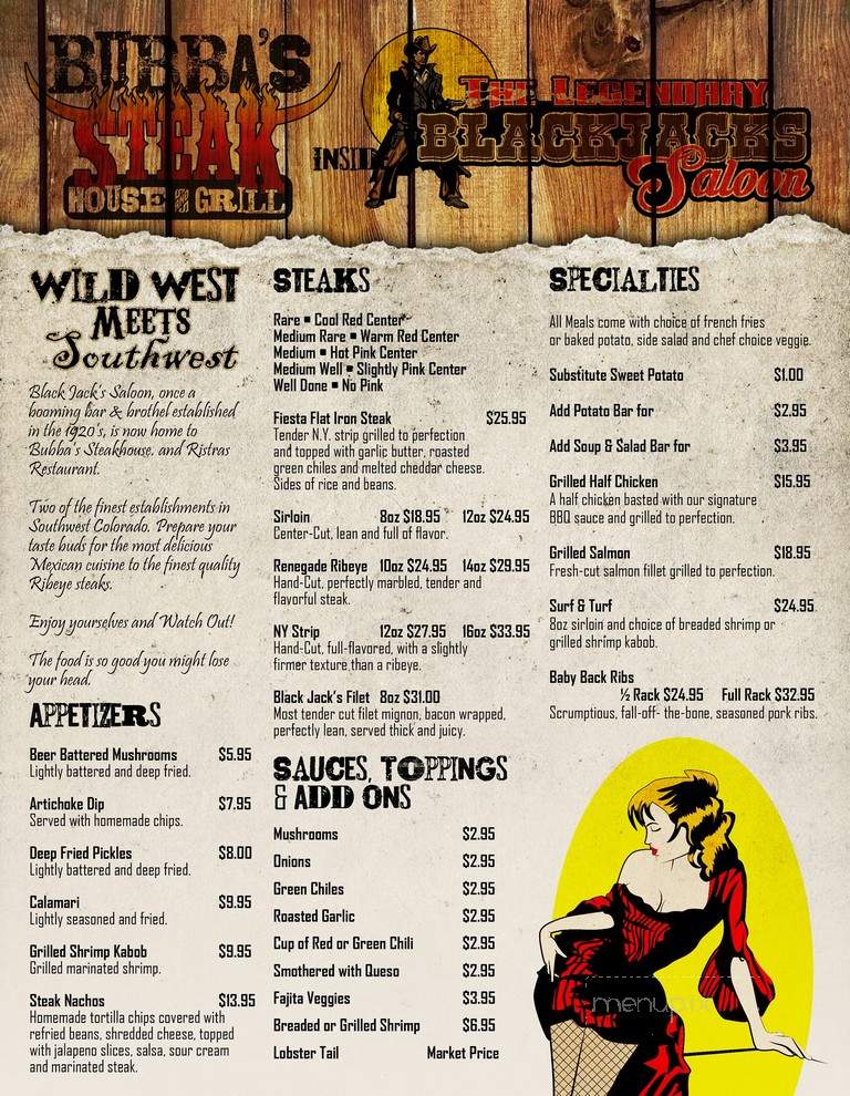 Ristras Restaurant and Cantina - Trinidad, CO menu_pic