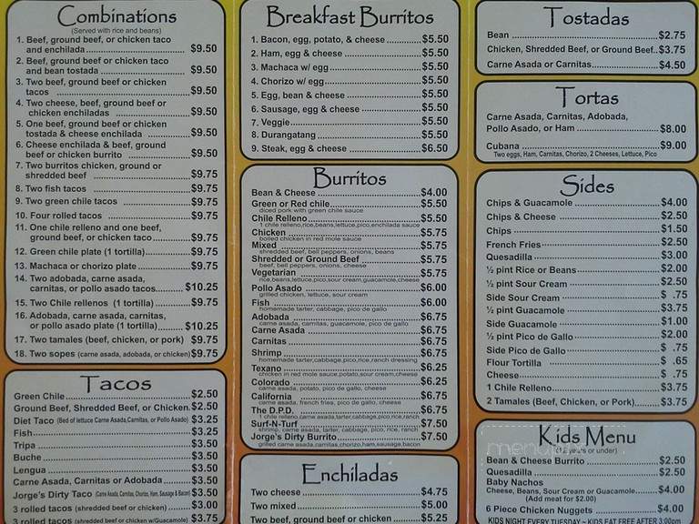 Macho's Fast Mexican - Durango, CO menu_pic