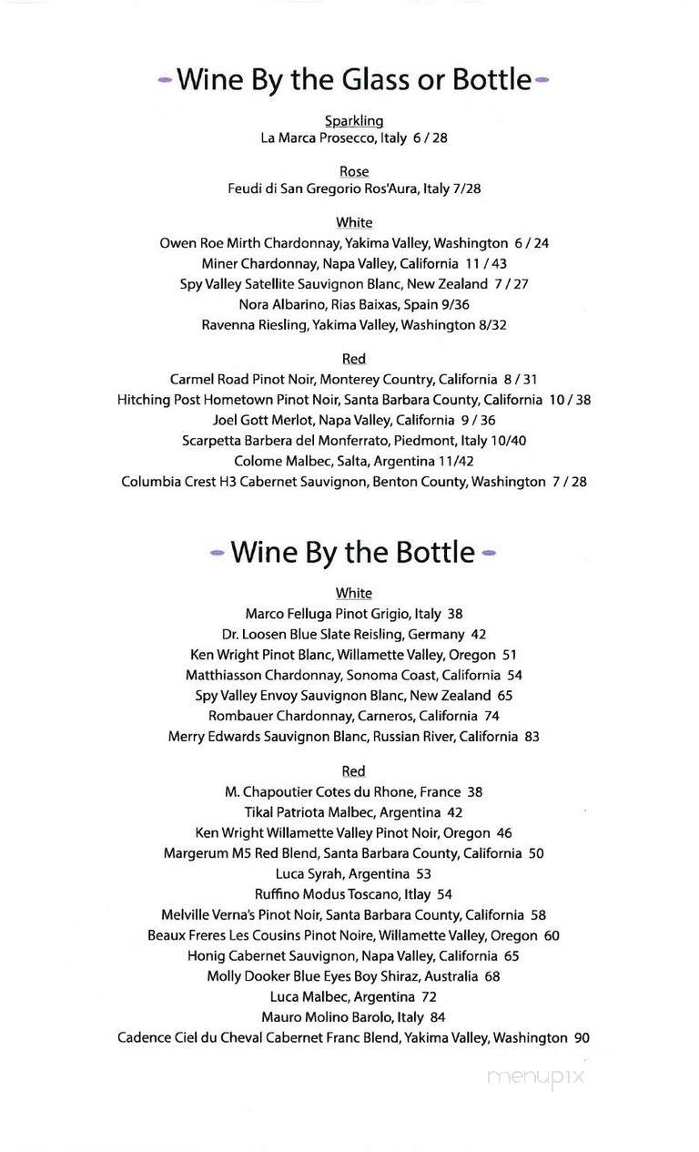 Creekside Restaurant - Montrose, CO menu_pic