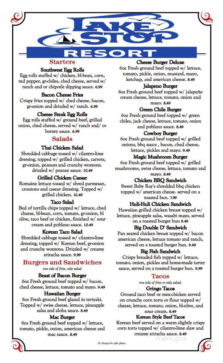 Lake Stop Cafe - Buffalo, WY menu_pic