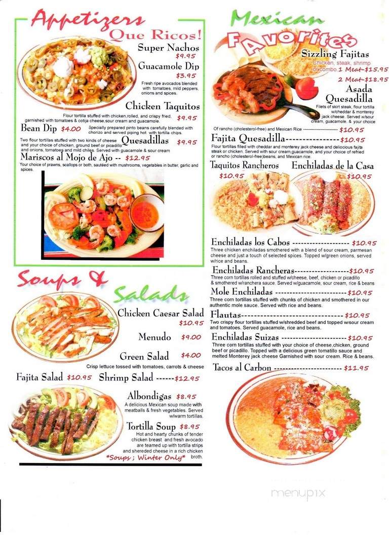 Los Cabos Family Mexican Restaurant - Afton, WY menu_pic