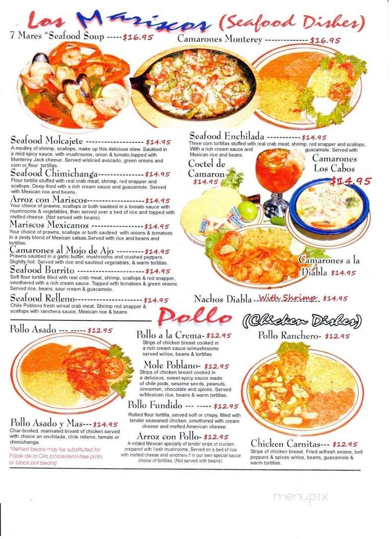 Los Cabos Family Mexican Restaurant - Afton, WY menu_pic