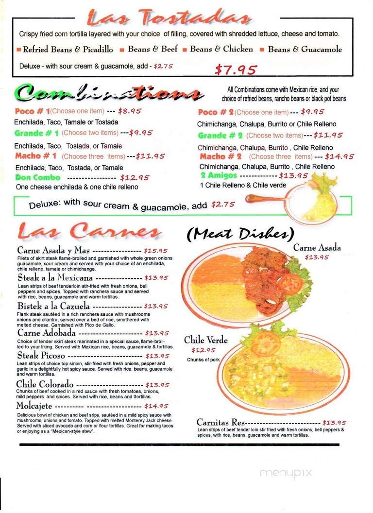 Los Cabos Family Mexican Restaurant - Afton, WY menu_pic