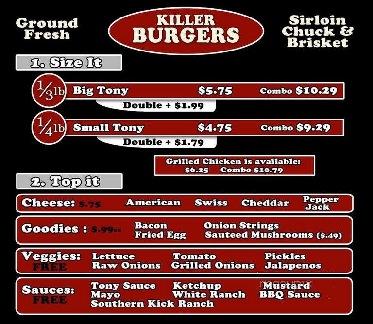 Tonyburgers - Clinton, UT menu_pic
