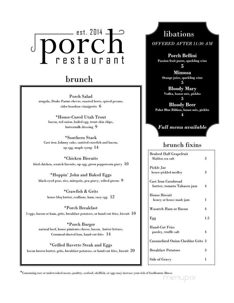 Porch Restaurant - South Jordan, UT