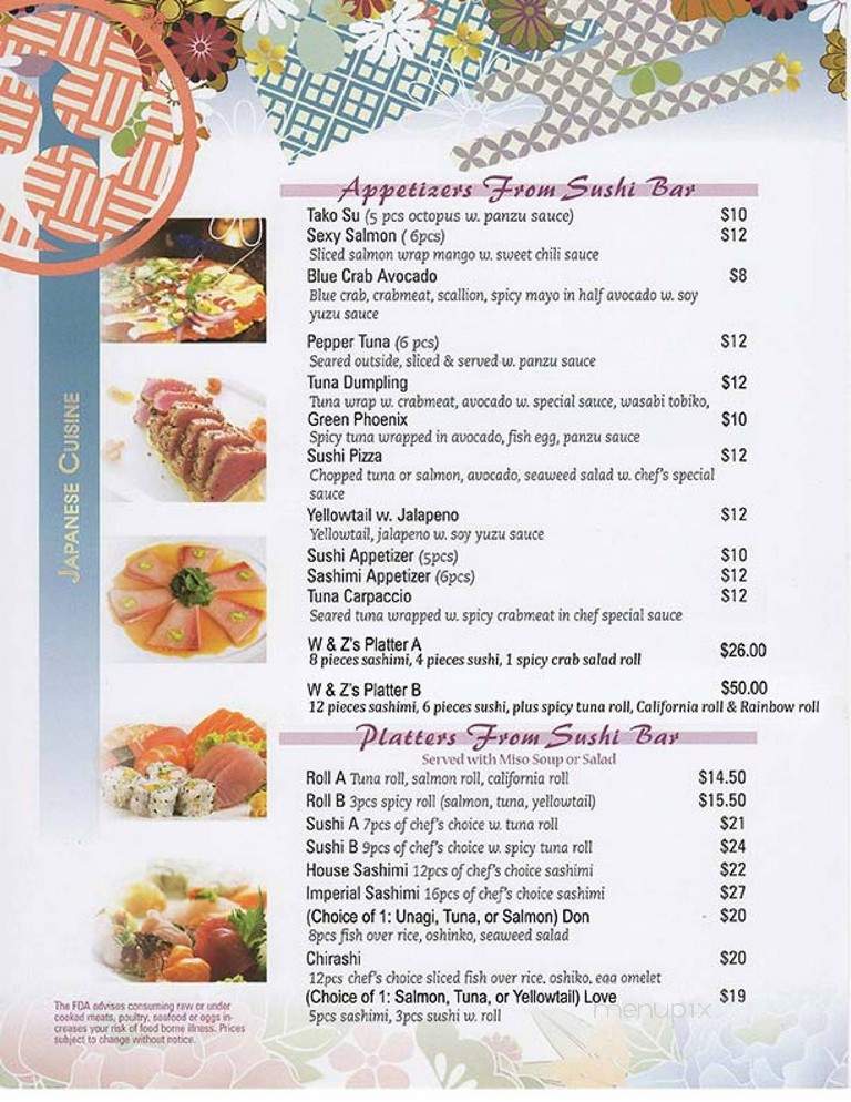 W & Z Asian Bistro & Sushi Bar - Lakeside, AZ