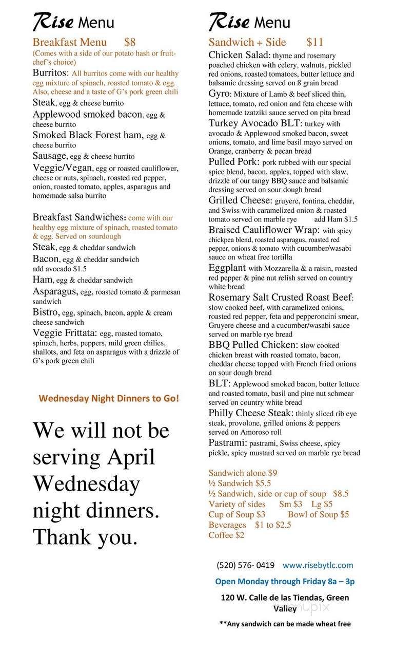 Two Ladies Cooking - Sahuarita, AZ menu_pic