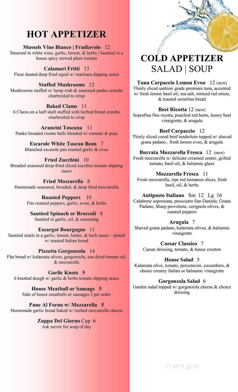 Enzo's Ristorante Italiano - Snowflake, AZ menu_pic