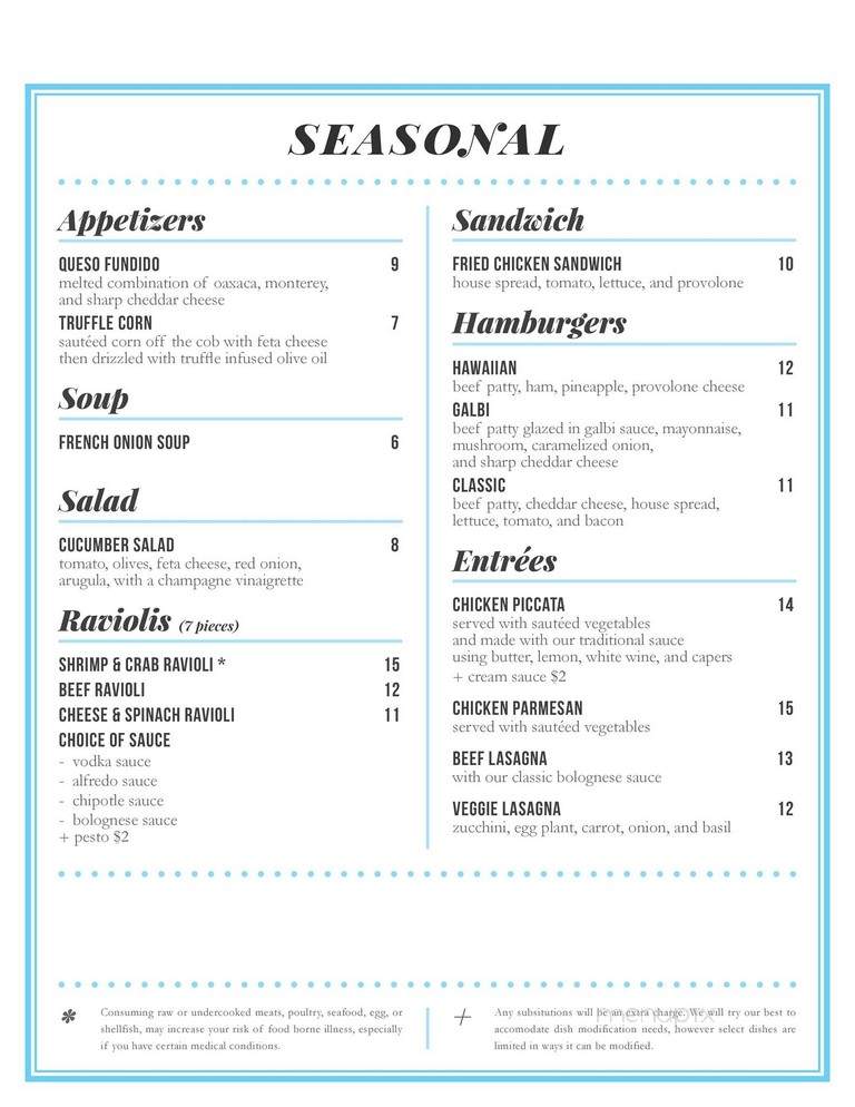 The Sparklings - Las Vegas, NV menu_pic